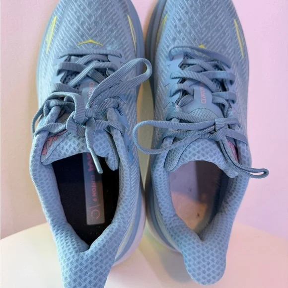 Hoka Sky Blue and Pink Running Shoes - Picture 5 of 10
